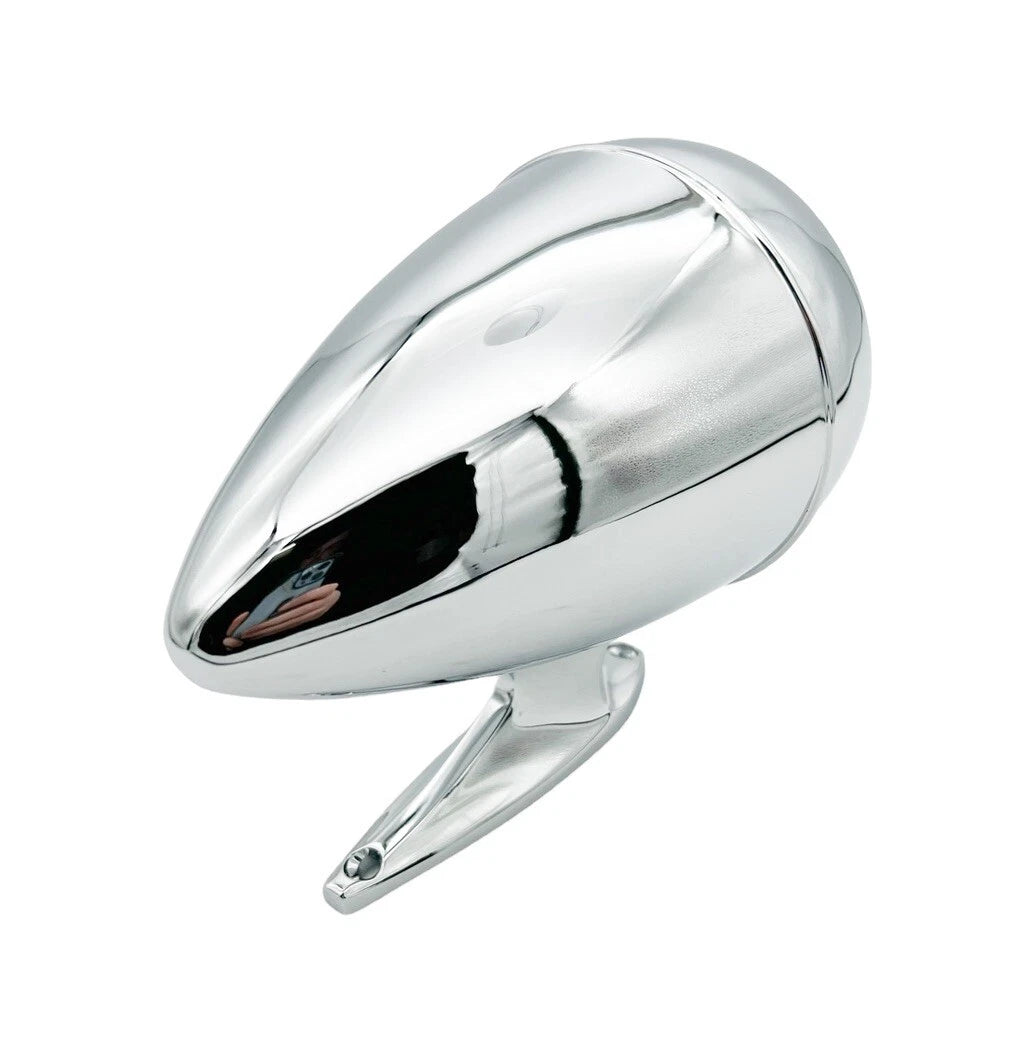 LH Premium Bullet Style Chrome Side Mirror Replacement for Ford Mustang (1965–1968)