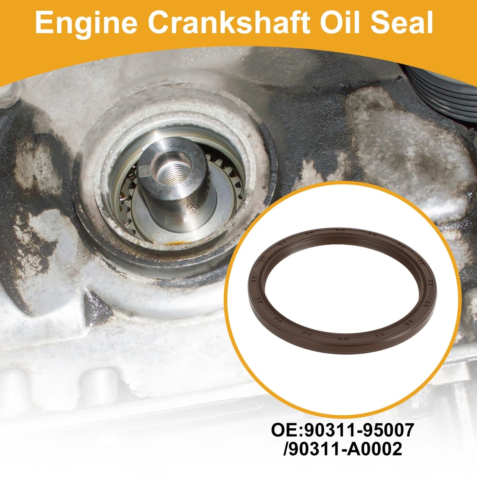 1 Pc Rear Crankshaft Oil Seal for Lexus LS400 (1990–2000) No. 90311-95007/90311-A0002