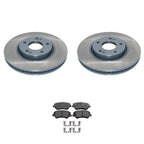 Front Rotors & Akebono ProACT Ceramic Brake Pads Kit for Forte Koup (2010–2016)