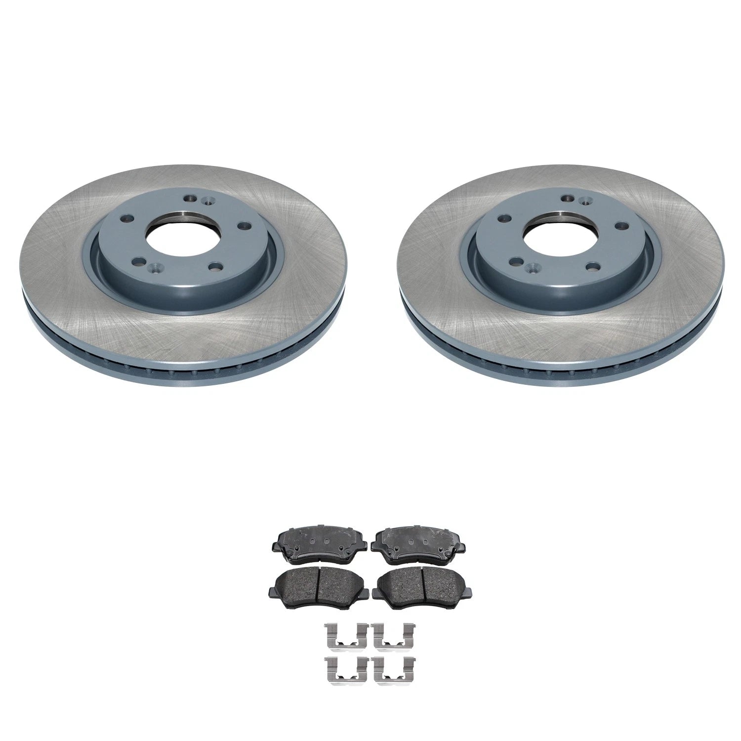 Front Rotors & Akebono ProACT Ceramic Brake Pads Kit for Forte Koup (2010–2016)