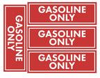 Set of 4 Gasoline Only Fuel Caution Warning Decals for Universal Use