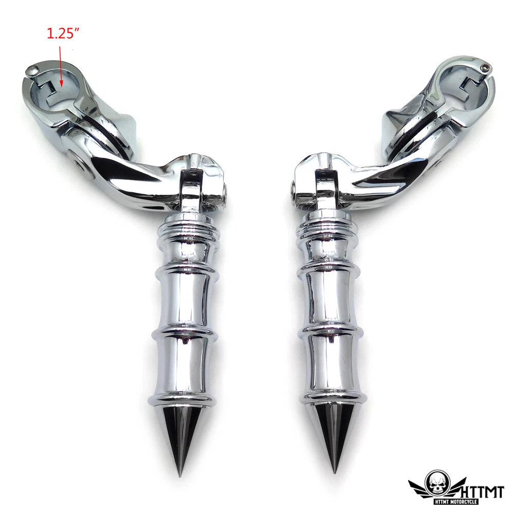 Chrome 2.5" Long Foot Peg Kit for CVO Limited FLHTKSE (2014–2021)