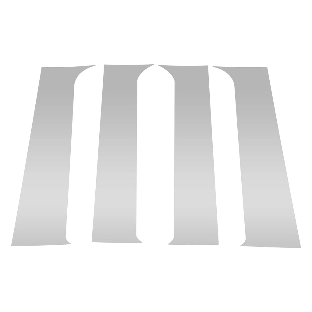 Set of 4 Door Pillar Window Trim for Ford F-250 (1999–2014) Silver Tone