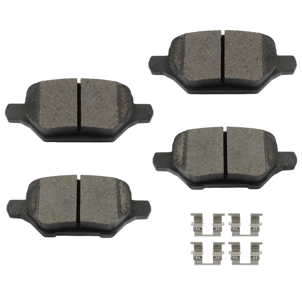 Set of 4 Rear Ceramic Brake Pads for Chevy Trax, Buick Encore