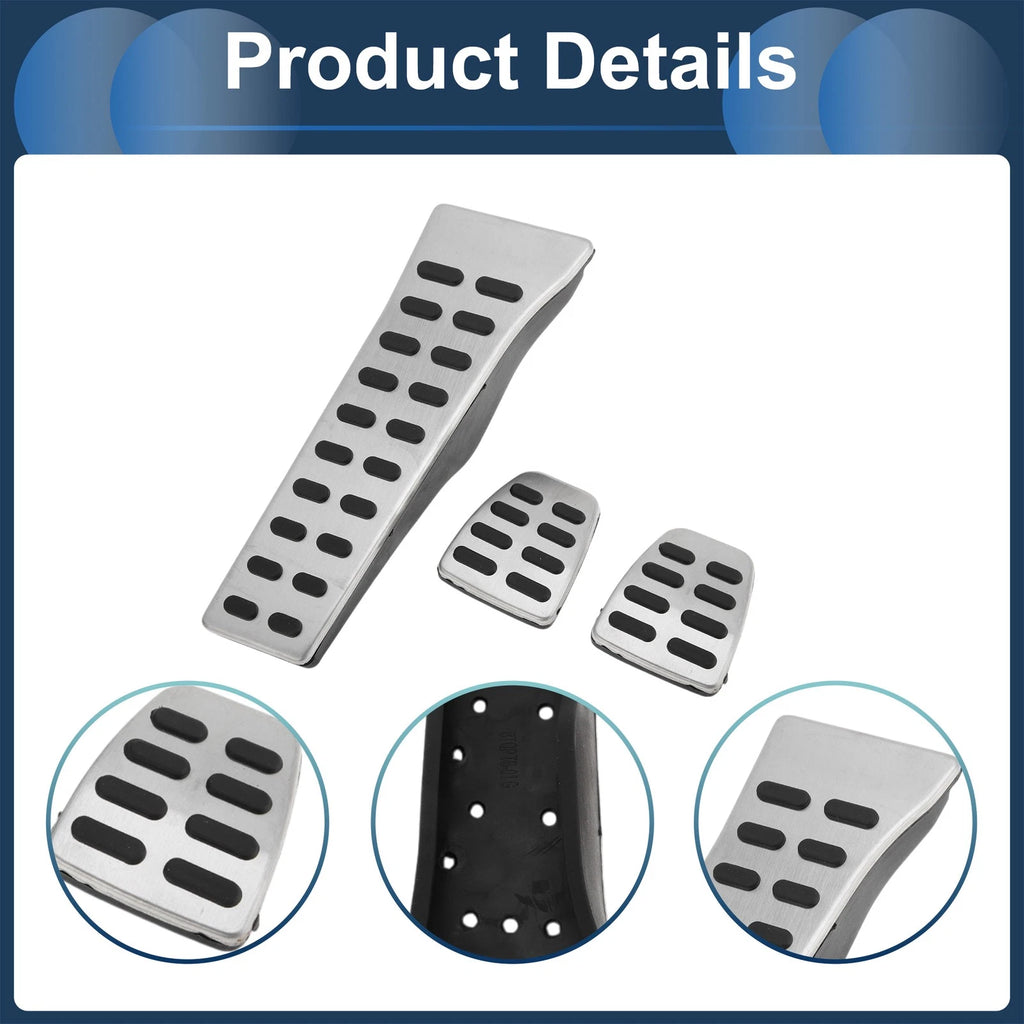Set of 1 Manual Footrest Pedals Cover for Kia Sorento (2017–2022) Silver Tone