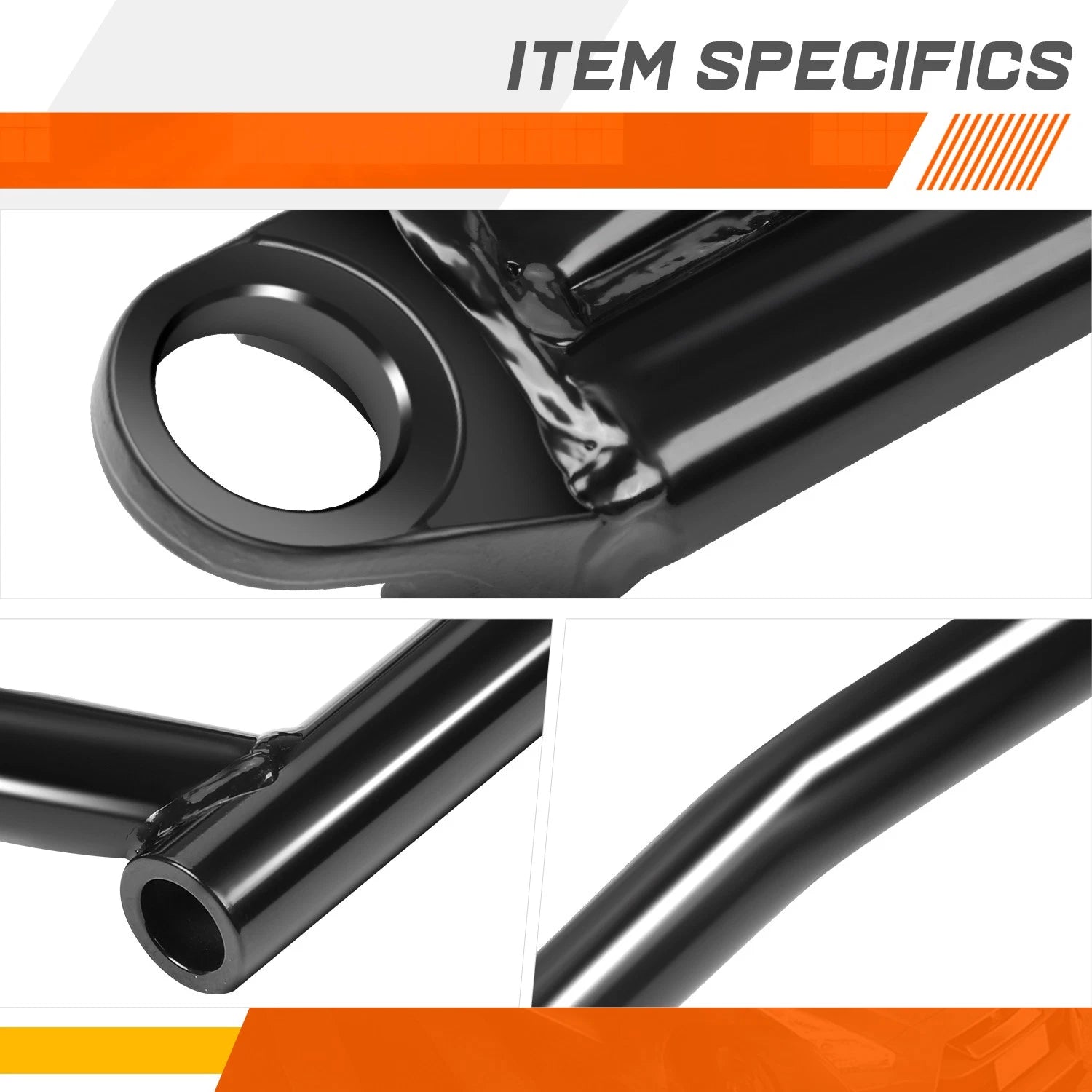 Set of 2 Tubular Front Upper & Lower Offset Control A-Arms for Polaris RZR S/4 (2009–2014)