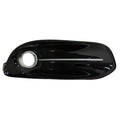 Replacement Black/Silver Gloss/Painted Plastic Passenger Side Fog Light Bezel