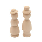 5pcs Wooden Peg Dolls for DIY Craft Wedding Ornament Cake Topper