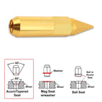 Set of 20 M12X1.5 Gold JDM Hex Spiked Wheel Lug Nuts + 20mm Extension