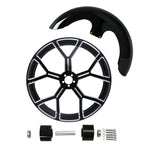 23" Wheel Rim Dual Disc Hub Front Fender for Harley Touring (1997–2021)