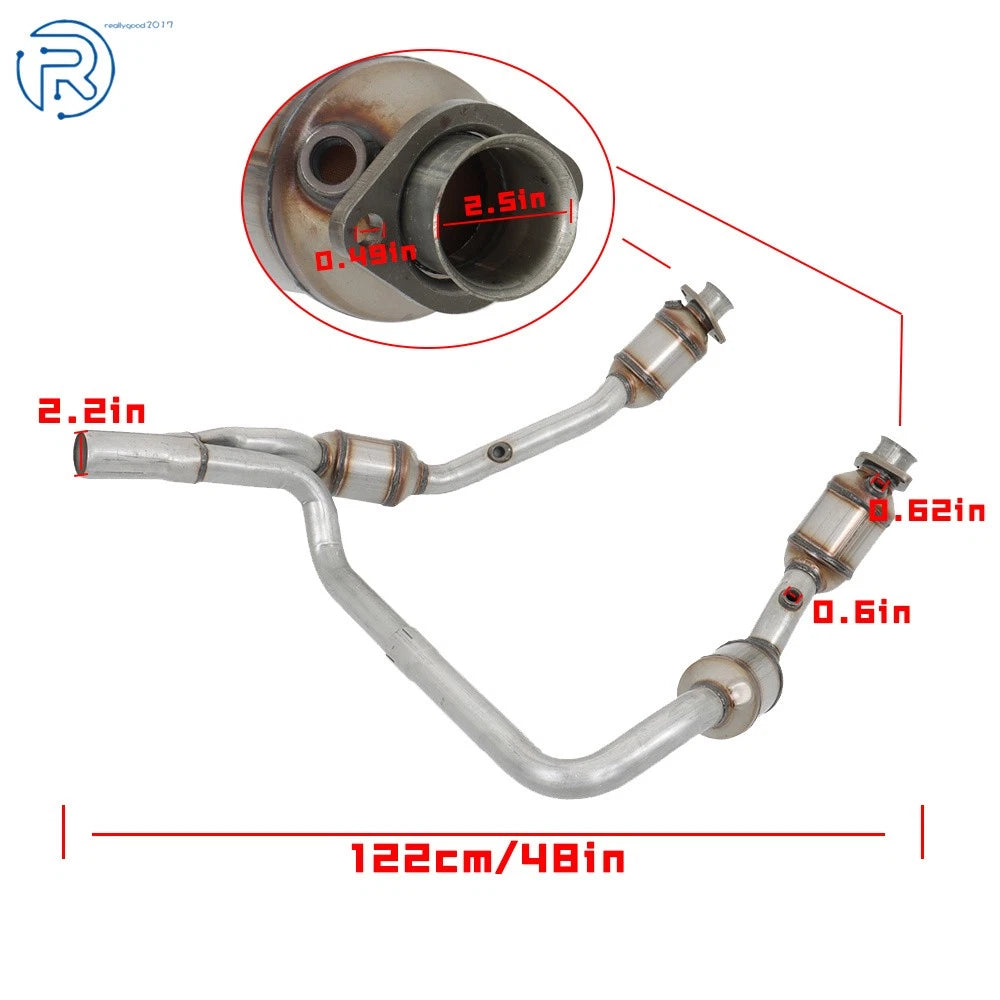 Y-Pipe Exhaust Catalytic Converter for Jeep Wrangler JK V6 (2007–2009)