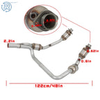 Y-Pipe Exhaust Catalytic Converter for Jeep Wrangler JK V6 (2007–2009)