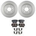 Set of 2 Bosch QuietCast Rear Rotors & Akebono ProACT Pads for Magnum