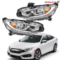 Pair of Halogen Headlights with LED DRL for Honda Civic (2016–2020)