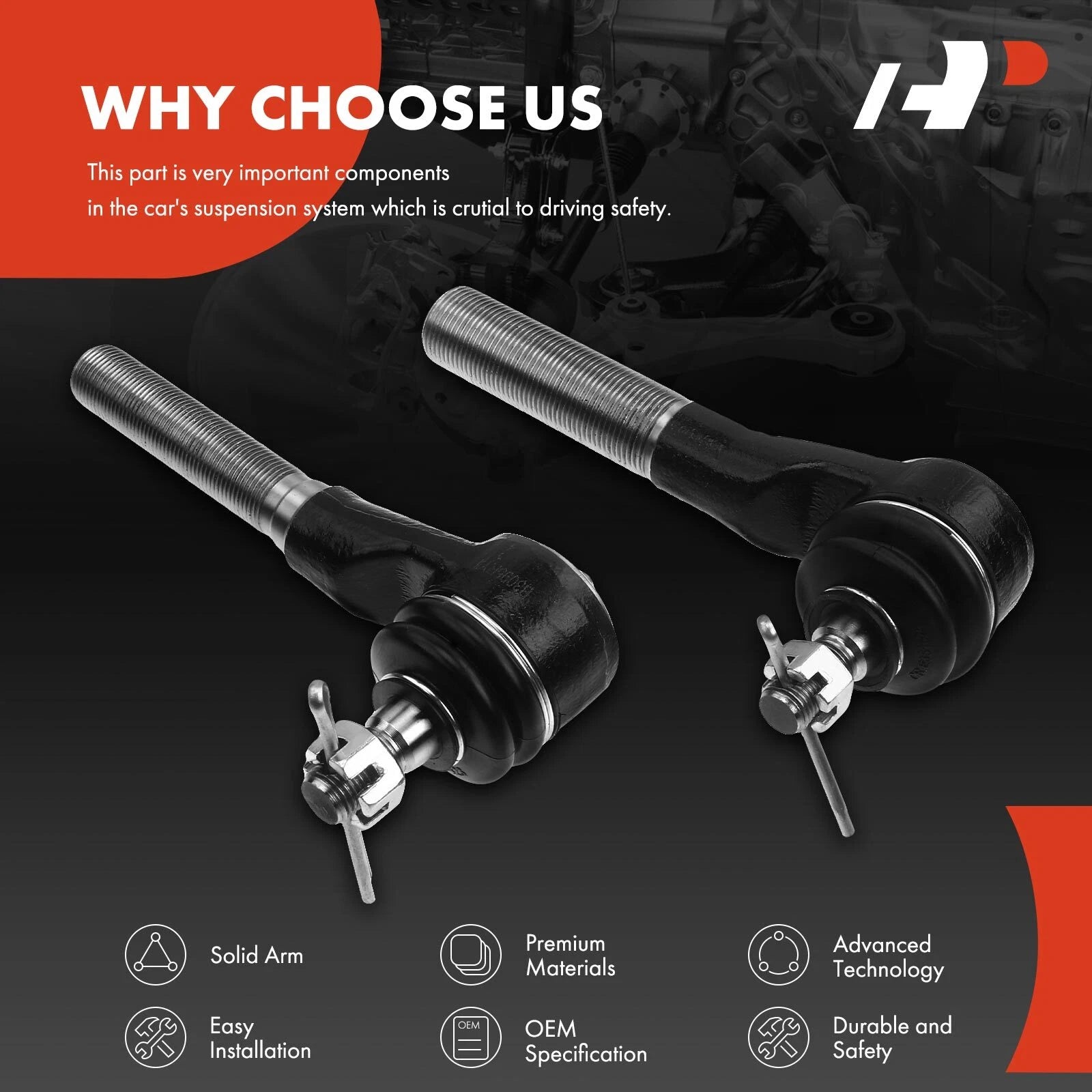 2X Tie Rods for Jeep Grand Cherokee (1993-1998)