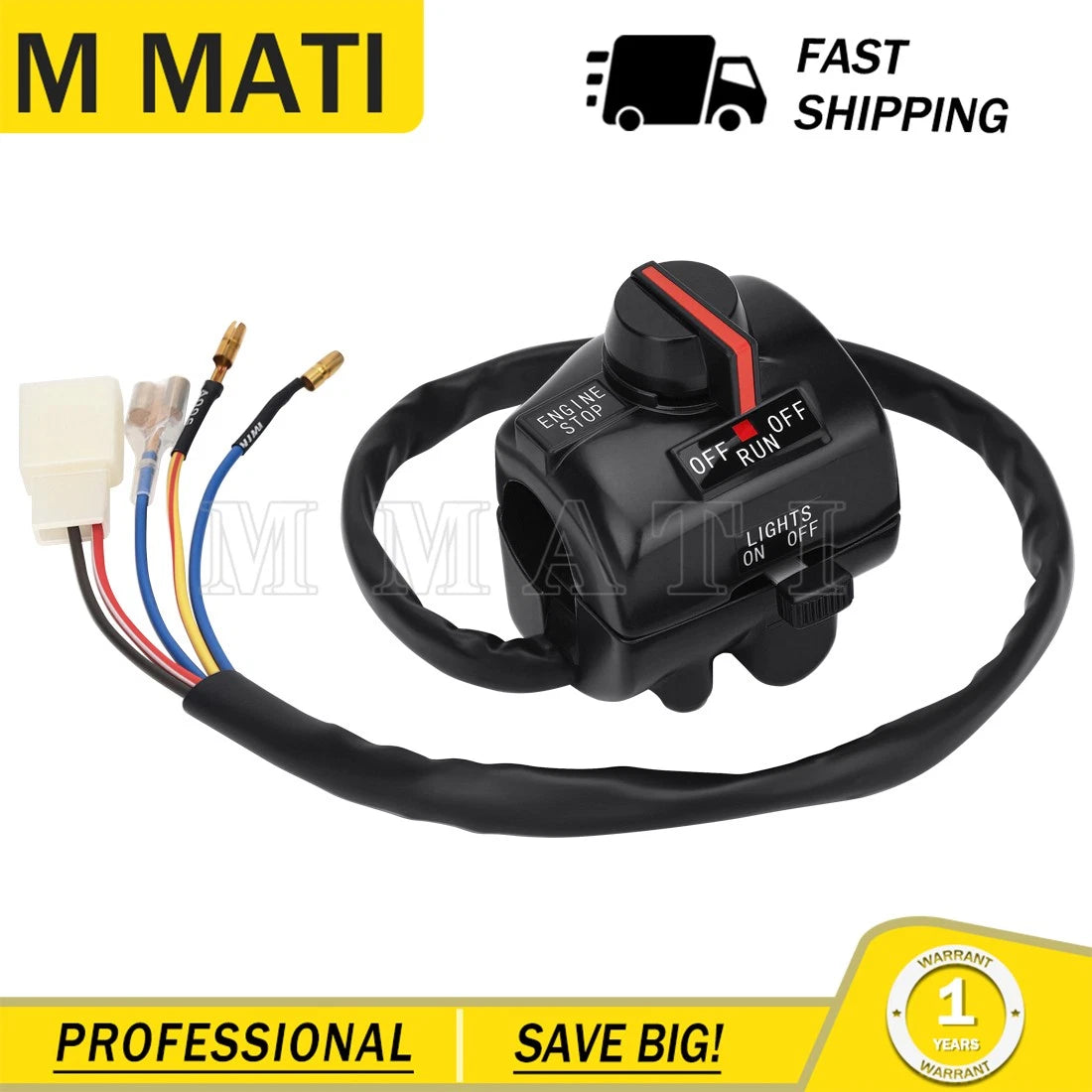 Right Handlebar Kill On/Off Switch #1A0-83973-02-00 for Yamaha RD400 (1976–1979)