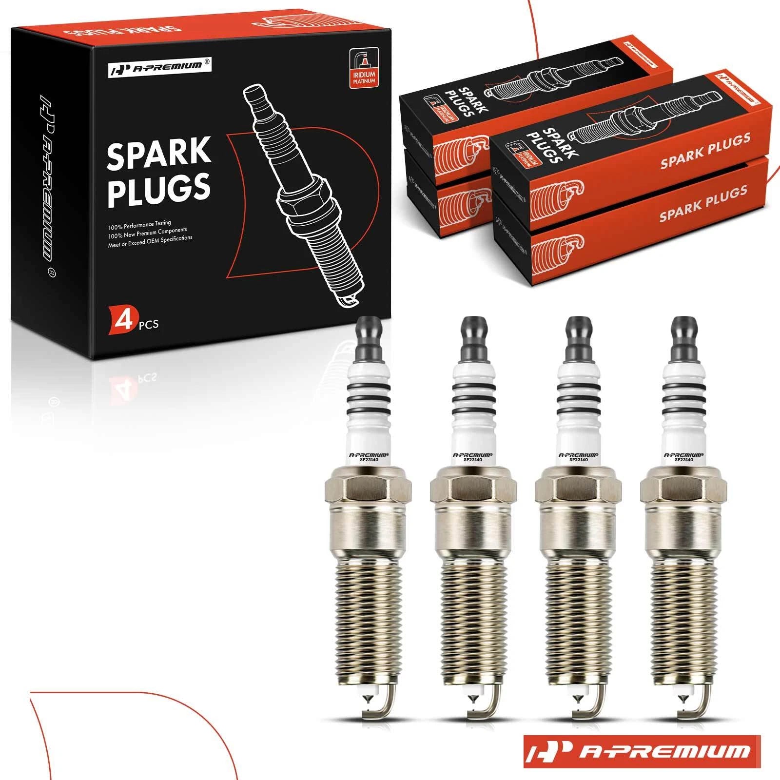 Set of 4 Iridium Platinum Spark Plugs for Chrysler PT Cruiser (2003–2009)