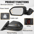Left Mirror for Ford Explorer (2020–2024) Power Heated Blind Spot Puddle Light