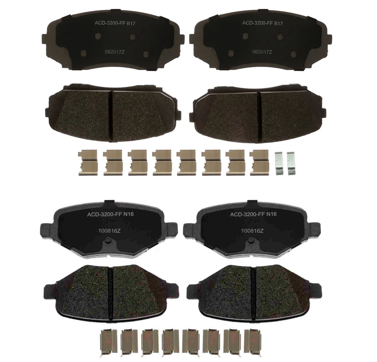 Set of 4 Brake Pads for Ford Edge (2012–2014) Lincoln MKX (2011–2015)