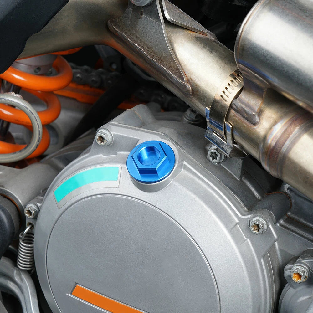 CNC Oil Filler Plug Cap for Husqvarna TC50 TC65 TC85 TC125 TC250 (2014–2019) Blue