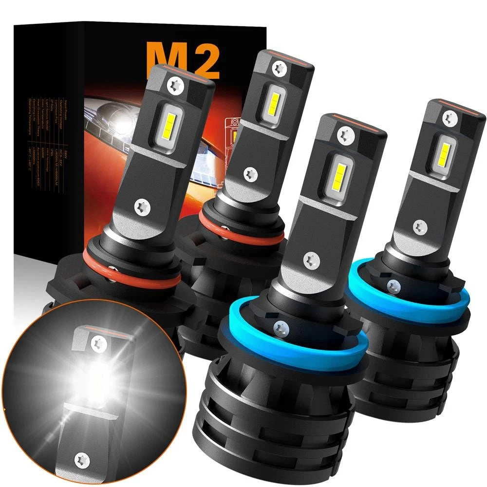 AUXITO 9005 H11 Combo LED Headlight Bulbs (40000LM) for Hi/Lo Beam