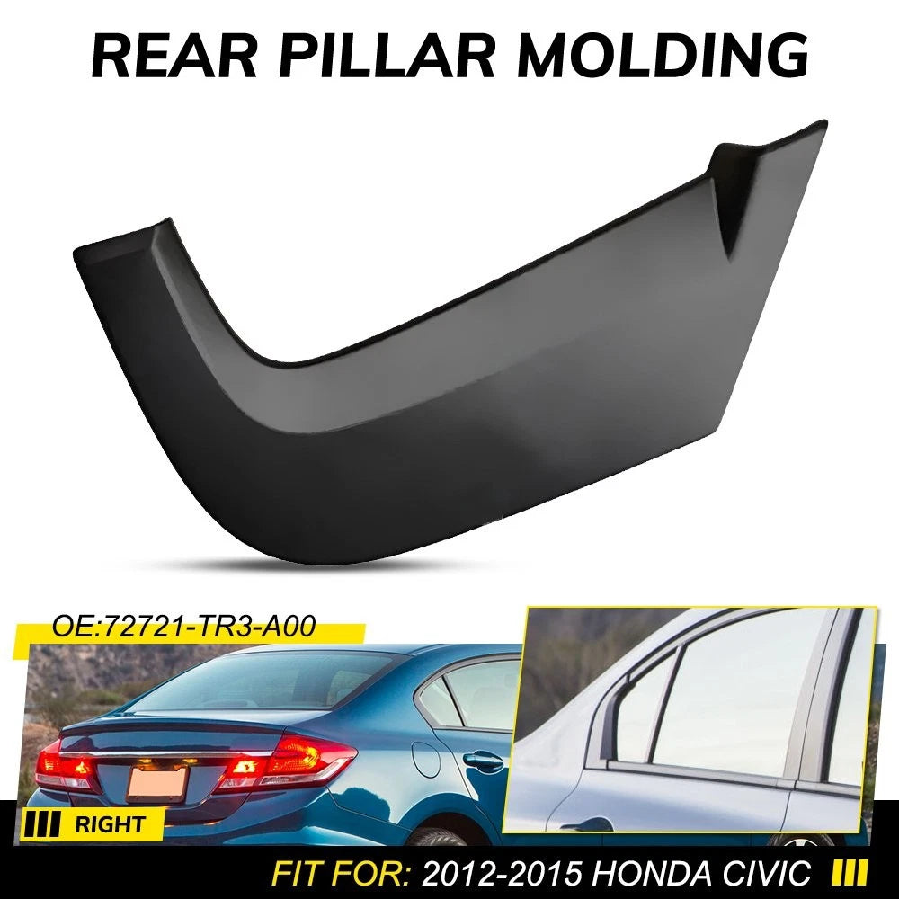 Exterior Rear Pillar Right Molding for Honda Civic (2012–2015) 72721-TR3-A00