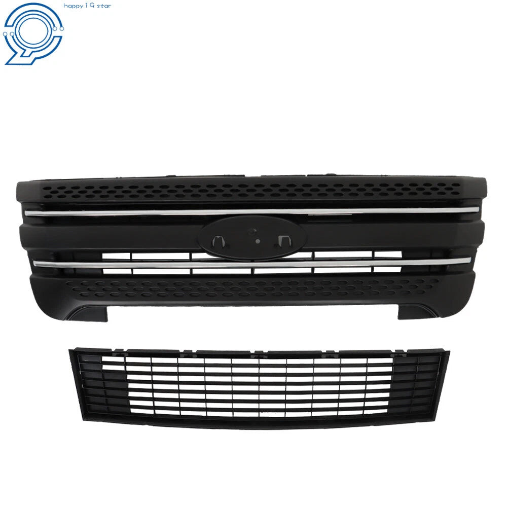 2X Front Bumper Grille Assembly for Ford Explorer (2011-2015)