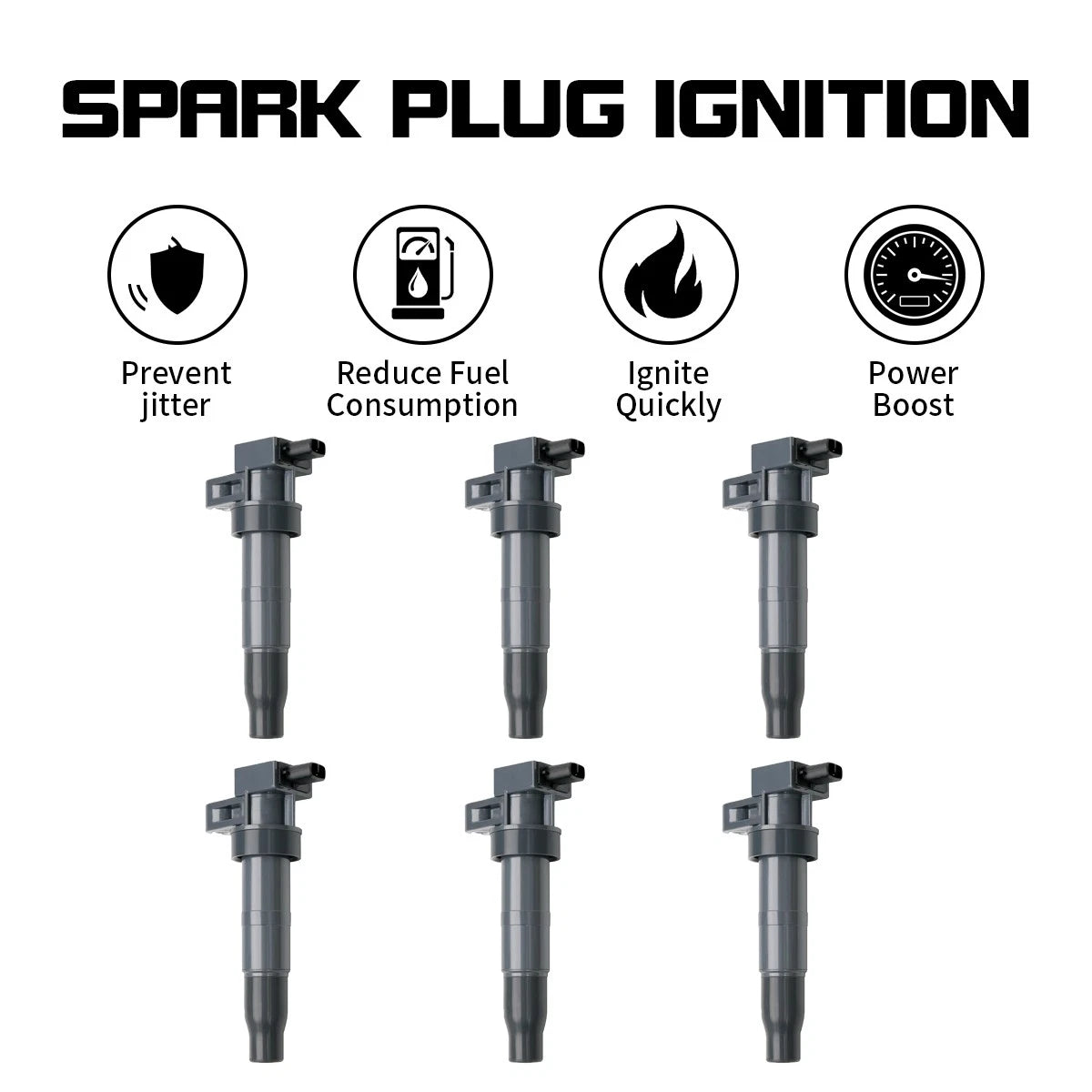 6x Ignition Coils for Hyundai Santa Fe Azera Genesis Veracruz Sonata (2006–2019) UF546