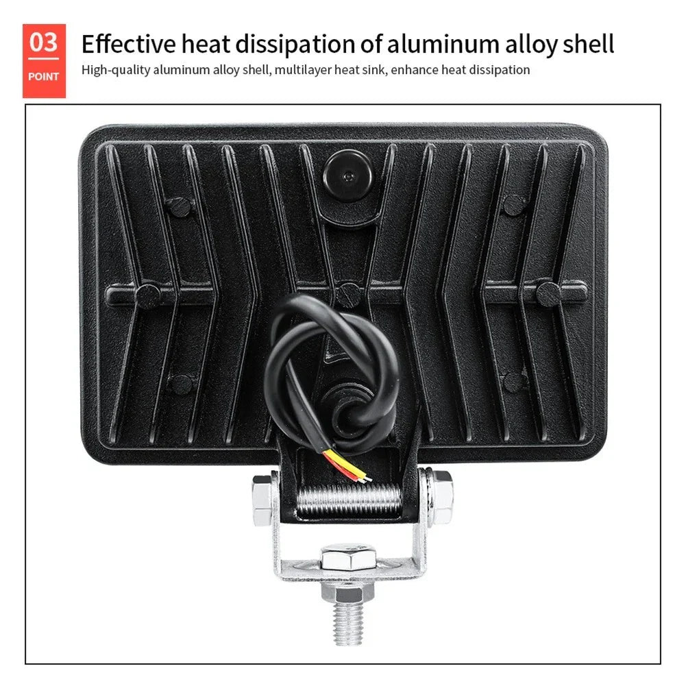Rectangular Car LED Light 3x5 inch 60W