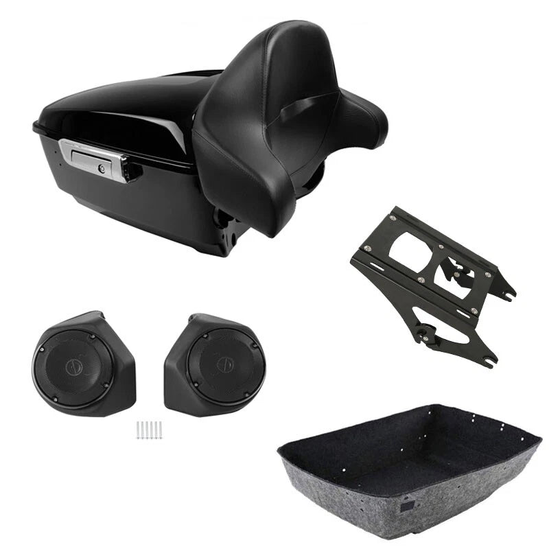 Trunk Backrest Pad Speakers for Harley Touring Road Glide (2014–2026)