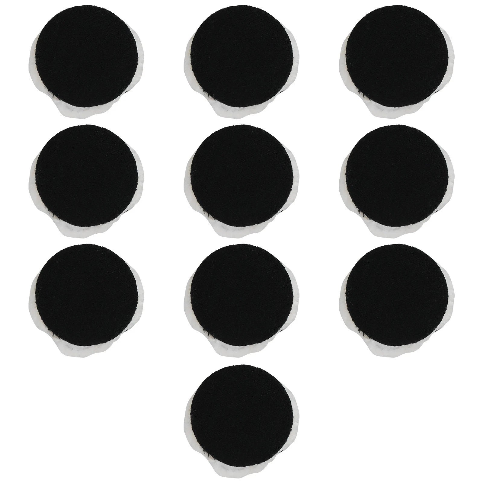Set of 10 Natural Lambskin Wool Buffing Pads for Car Detailing