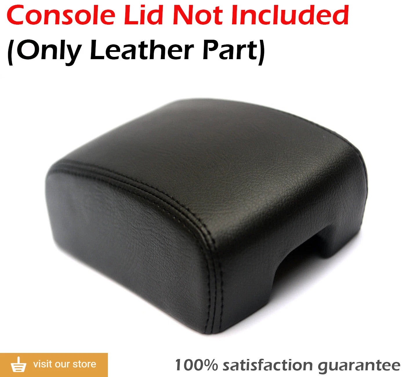 Center Console Armrest Cover for Nissan Sentra (2000–2006) Black Leather