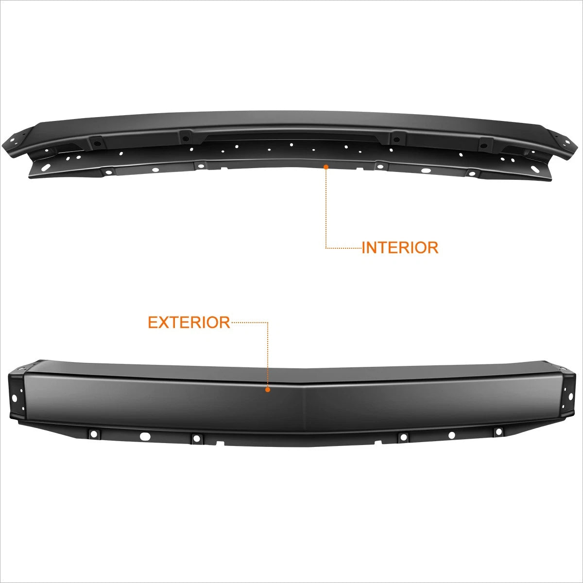 Front Bumper Face Bar for Chevy Silverado 1500 (2007–2013) Black