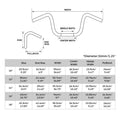 Set of 4 Rise Ape Hanger Handlebars for Harley Softail Heritage (2010–2019)