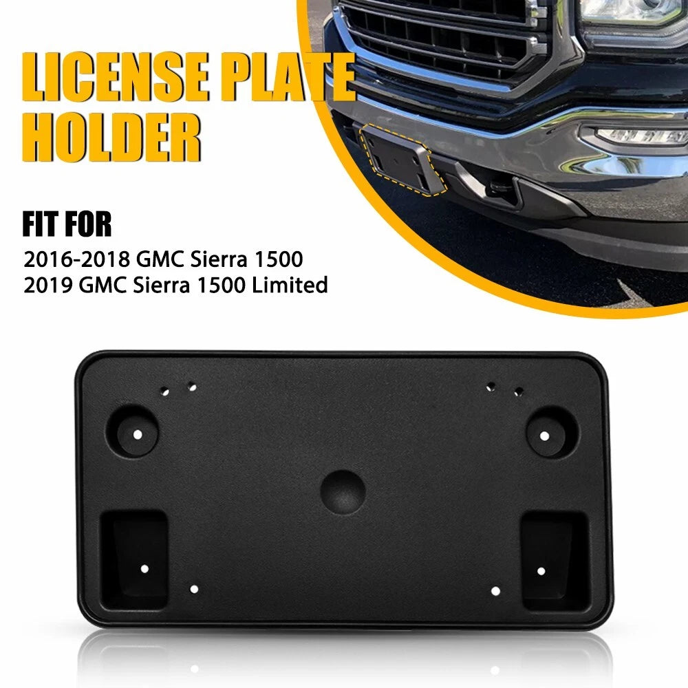 Front License Plate Tag Frame Bracket Holder for GMC Sierra 1500 (2016–2018)