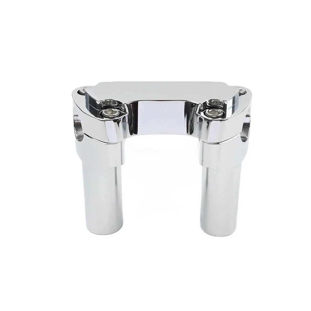 3.5" Chrome Handlebar Riser & Top Clamp for Harley Dyna, Road Glide (2006-2023)