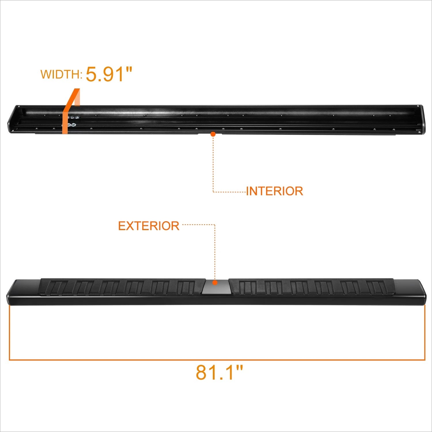 Rear Upper Tailgate Molding for Nissan Frontier (2013–2021) Black Trim