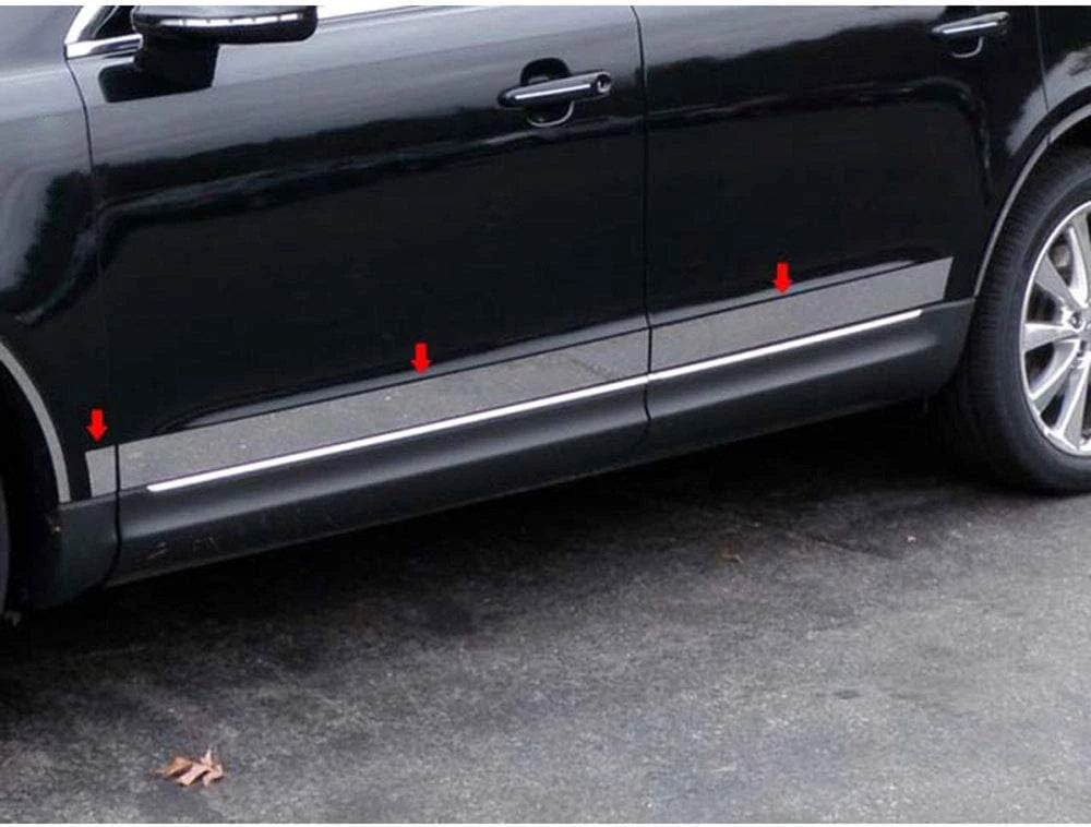 6p Luxury FX Chrome 2 7/8-3 1/4' Rocker Panel Molding For 2010-2020 Lincoln MKT
