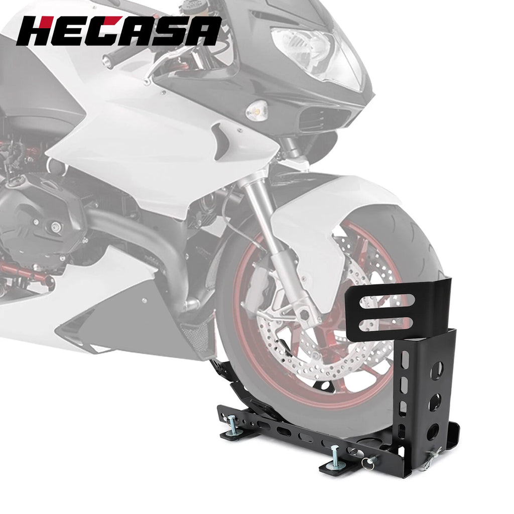 Wheel Stop Chock Stand for Motorcycle (3000lbs Capacity)
