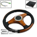 NRG 350MM 6-Hole Racing Steering Wheel for Universal Fit (No Specific Years)