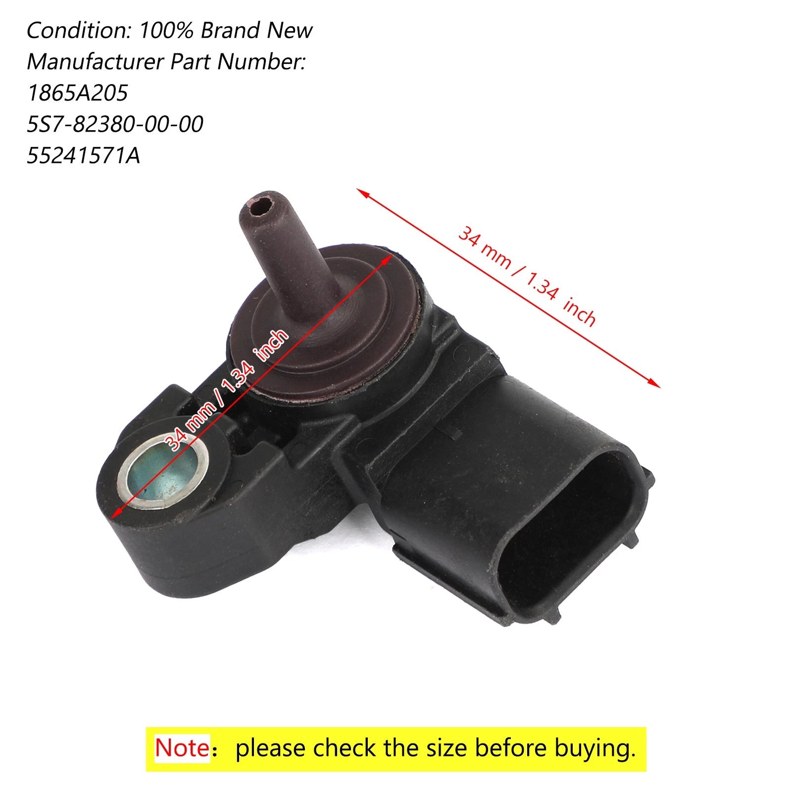 Air Pressure Sensor for Multistrada 1200, Panigale 899, 959, 1199, Diavel (2010–2020) 55241571A