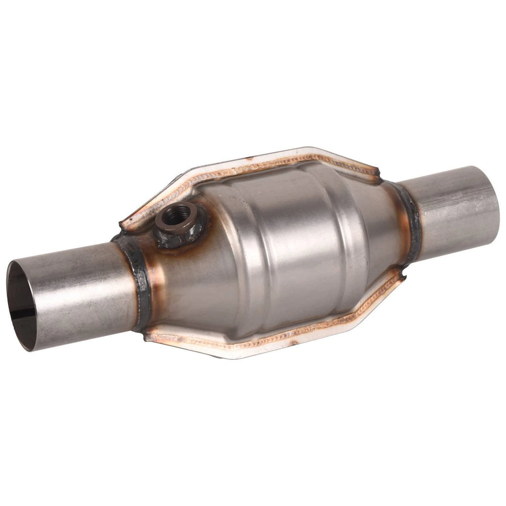 2X 2.25" Inlet/Outlet Catalytic Converter with O2 Port Stainless Steel