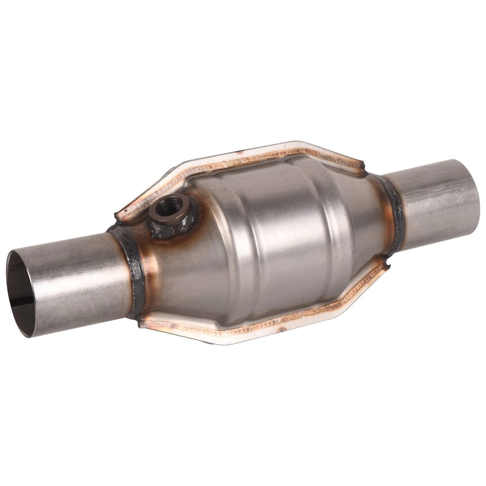 2X 2.25" Inlet/Outlet Catalytic Converter with O2 Port Stainless Steel