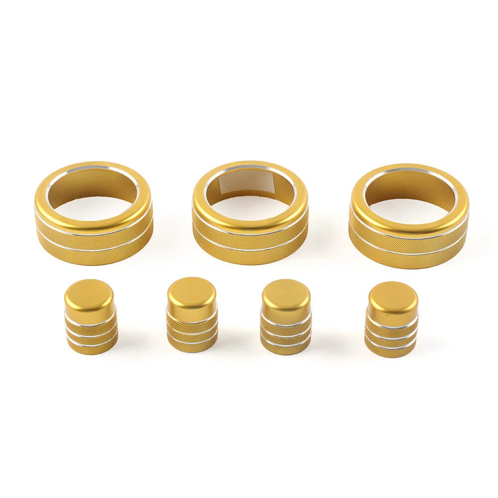 7 Pcs Central Control Switch Knob Ring Cover Trim for Honda Civic CR-V (2023-2024)