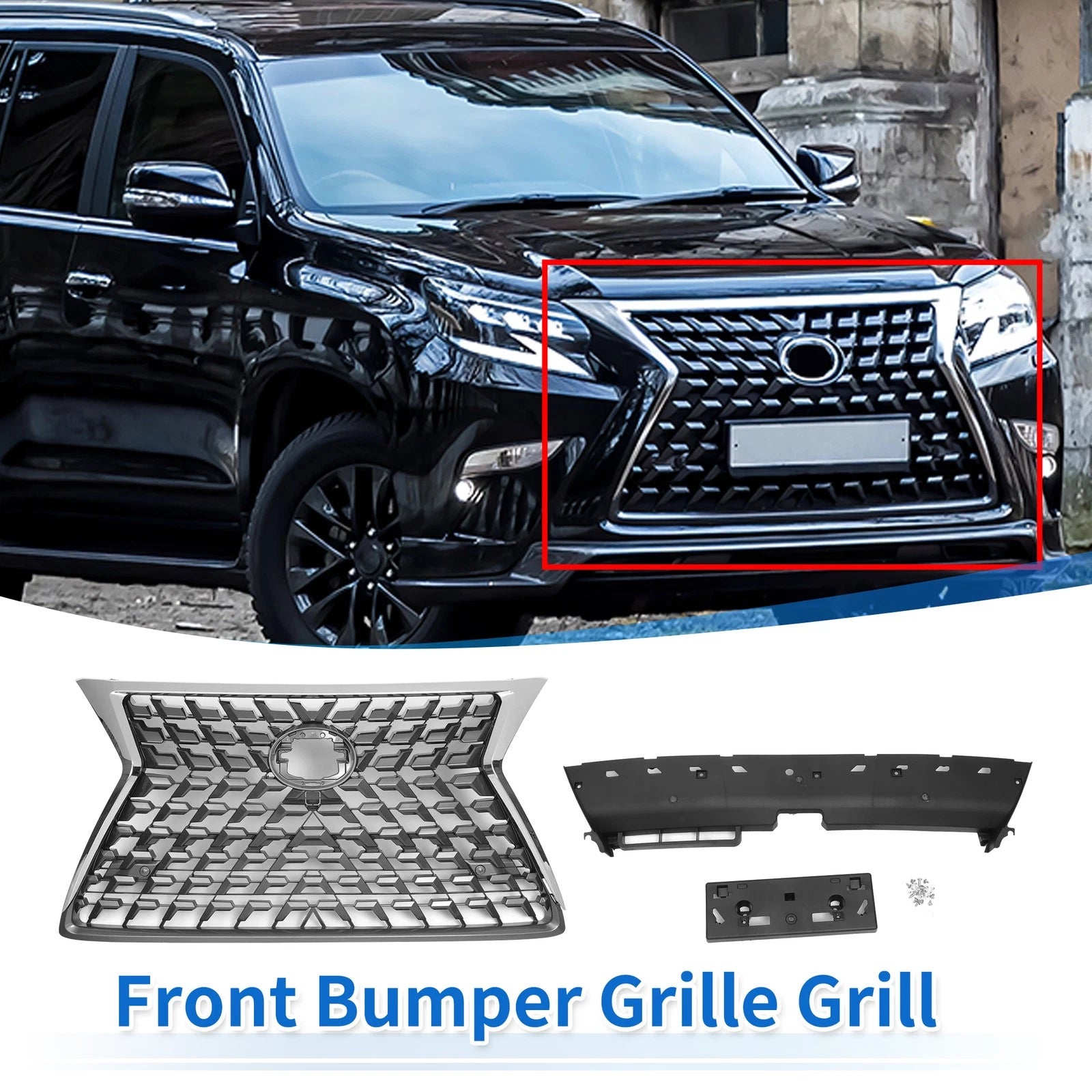 Front Hood Bumper Grille for Lexus GX460 (2021) - F-Sport