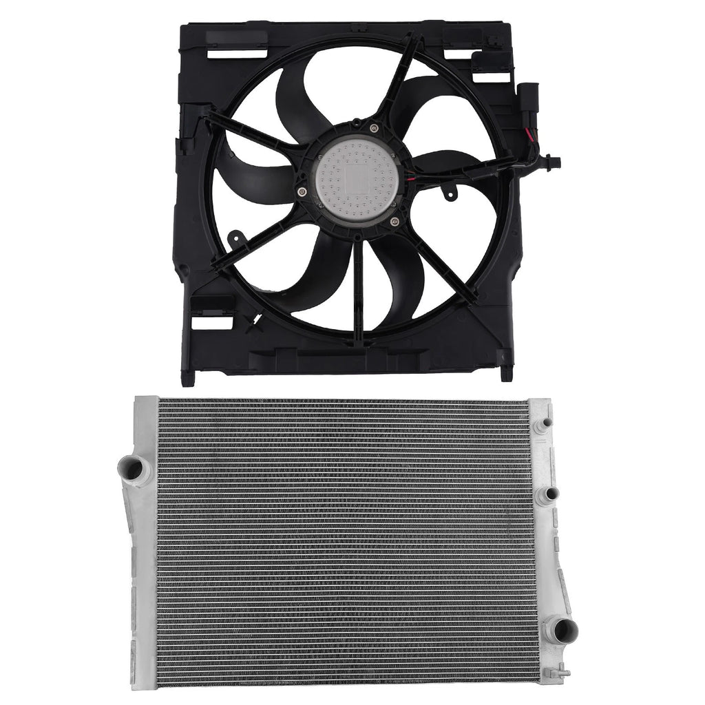 Radiator and Cooling Fan Assembly for BMW X5 E70 X6 E71 (2008–2014)