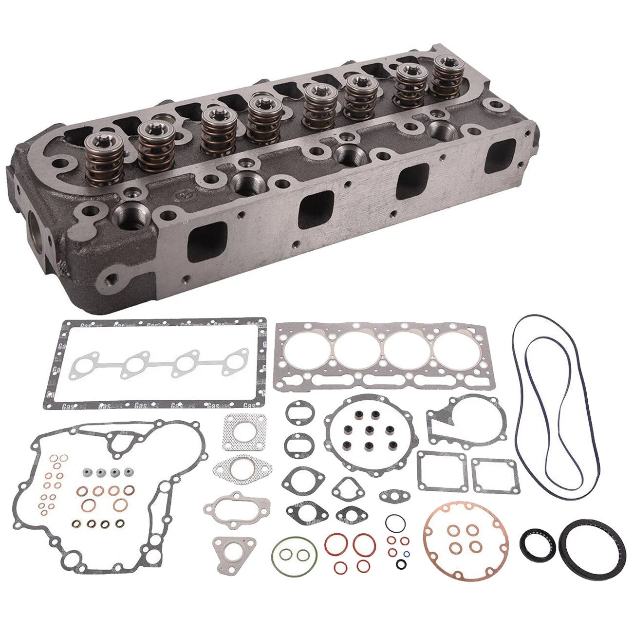 Cylinder Head with Valves & Gasket Kit for Kubota V1505