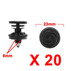 20Pcs 7L6868243 Black Plastic Rivets Clips for Audi 
