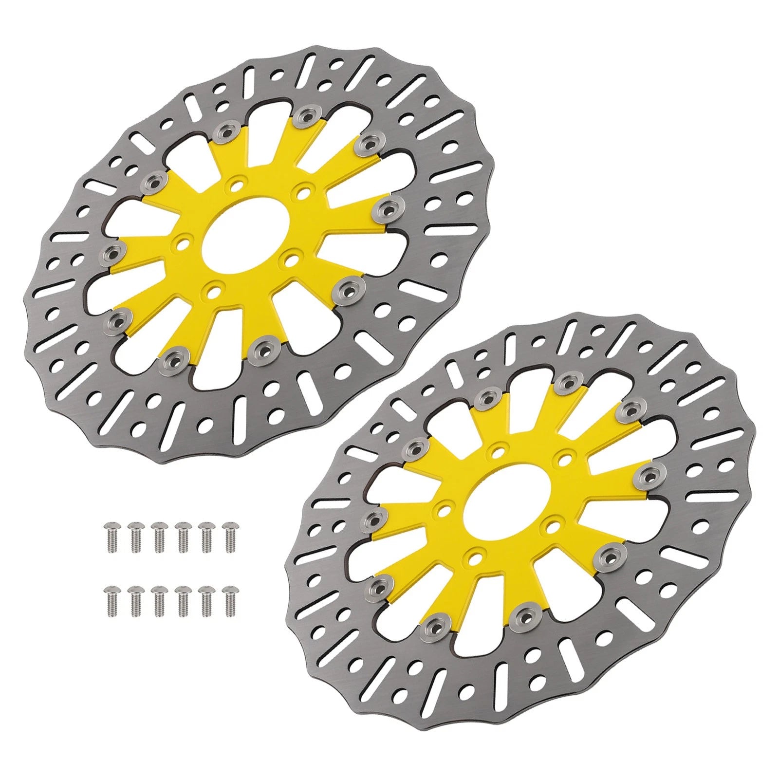 2X 11.8" Front Floating Brake Rotor Kit for Harley-Davidson Dyna (2006–2017) 299mm