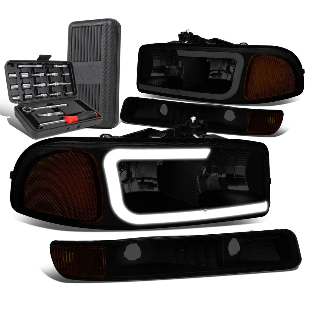 LED Bar Headlight Bumper Lamps for Sierra Yukon (1999–2007)